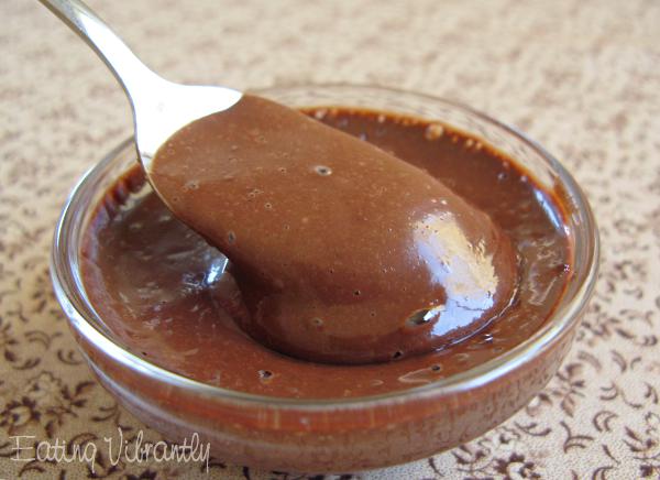 Raw Chocolate Sauce Spoonful