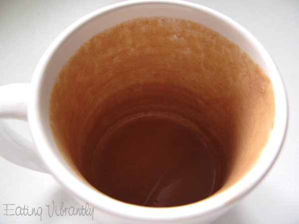 Raw hot chocolate - empty cup