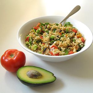 High raw rice salad recipe