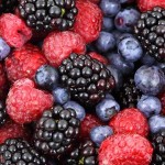 Mixed organic fresh berries