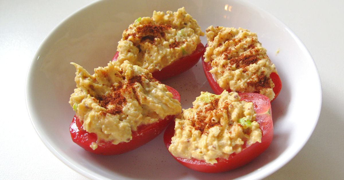 Vegan Deviled Egg Filling with Chickpeas recipe - Eating Vibrantly