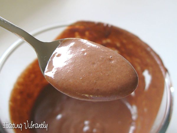 Black Bean Chocolate Pudding Spoon