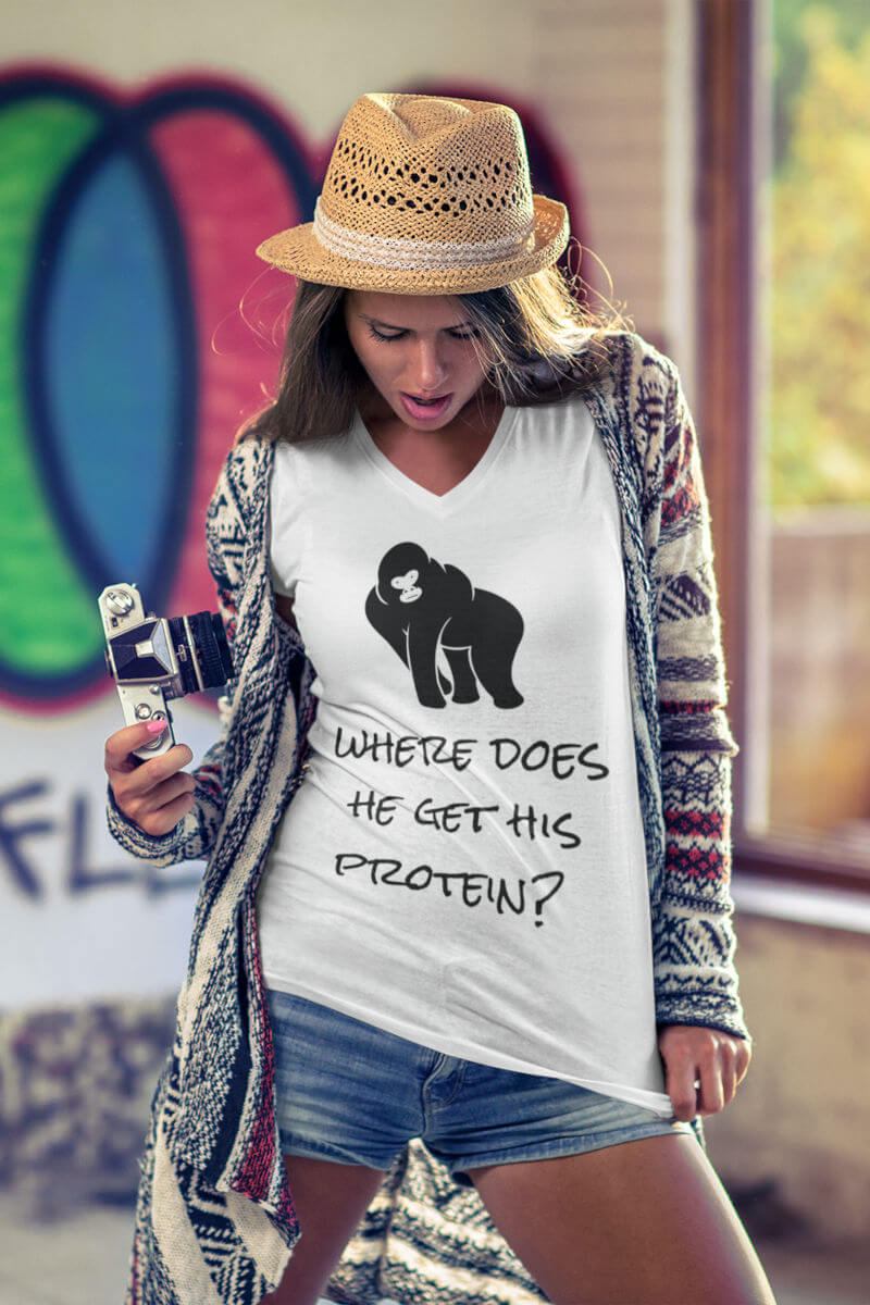 Where Does He Get His Protein? T-Shirt