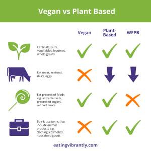 Vegan vs Plant Based Chart